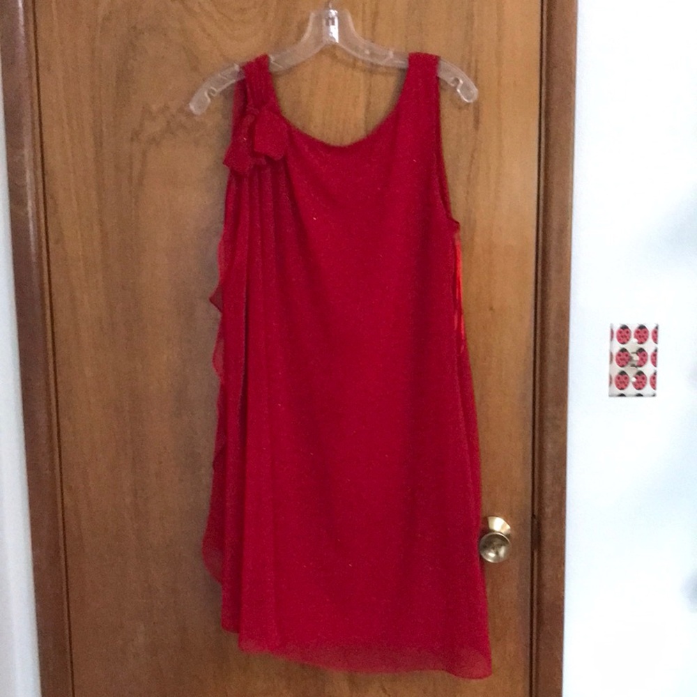 ❤️✨ NAF NAF Red Glitter Dress Size L ❤️